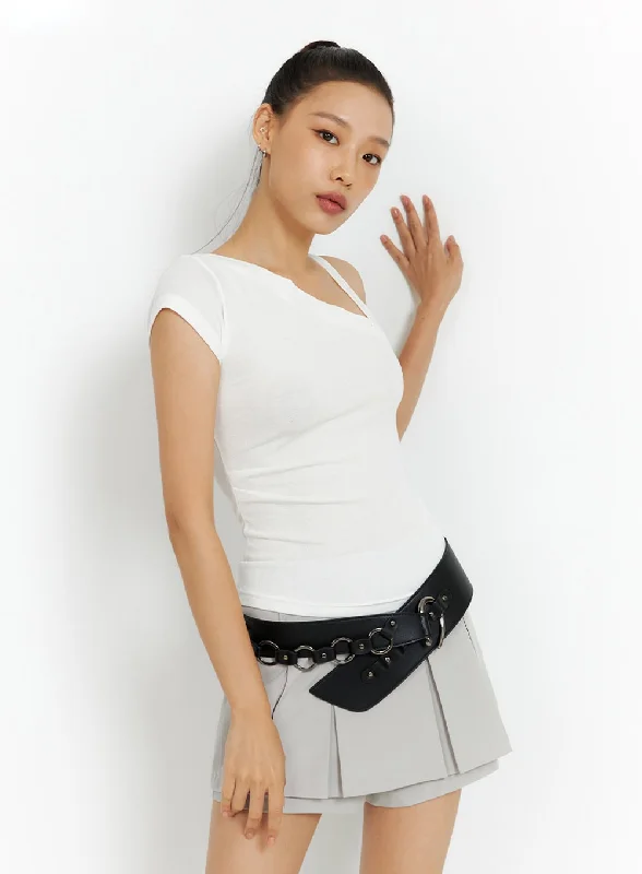 One Shoulder Strap Crop Top IG405