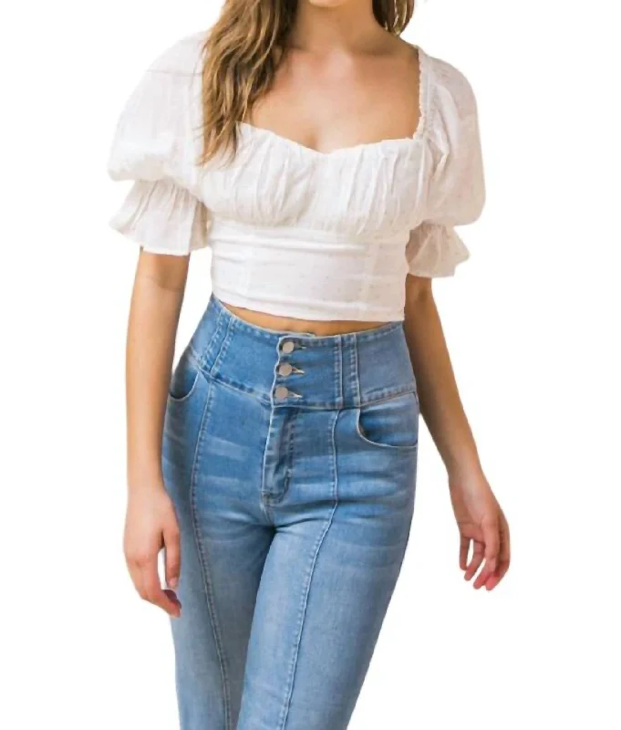 Hot Topic Crop Top In White