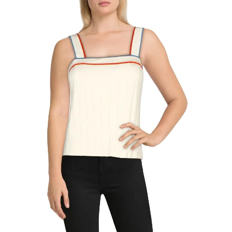 The Loulou Womens Square Neck Cropped Shell