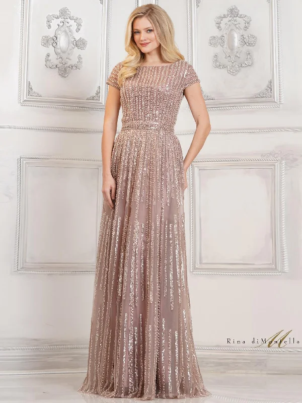 Rina di Montella RD3101 Long Formal  Beaded Evening Dress