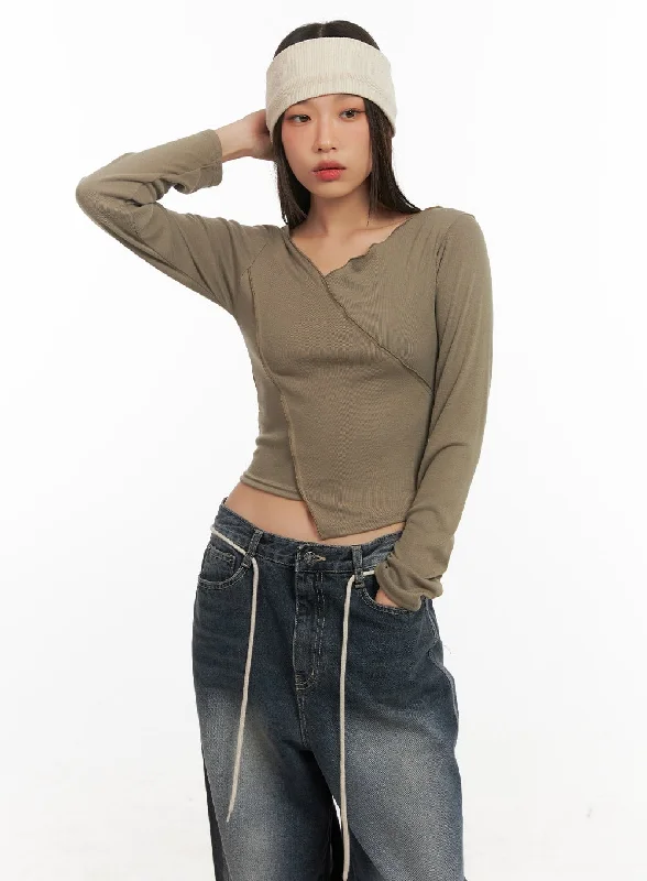 Slim Silhouette Solid Crop Top CD409