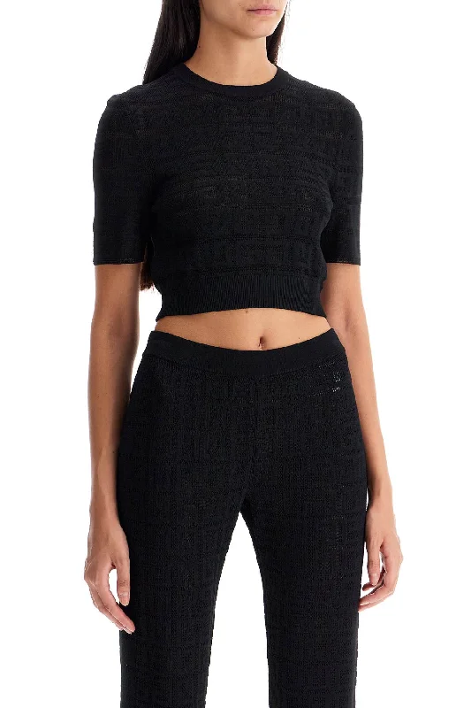 Givenchy 4G Knit Crop Top In