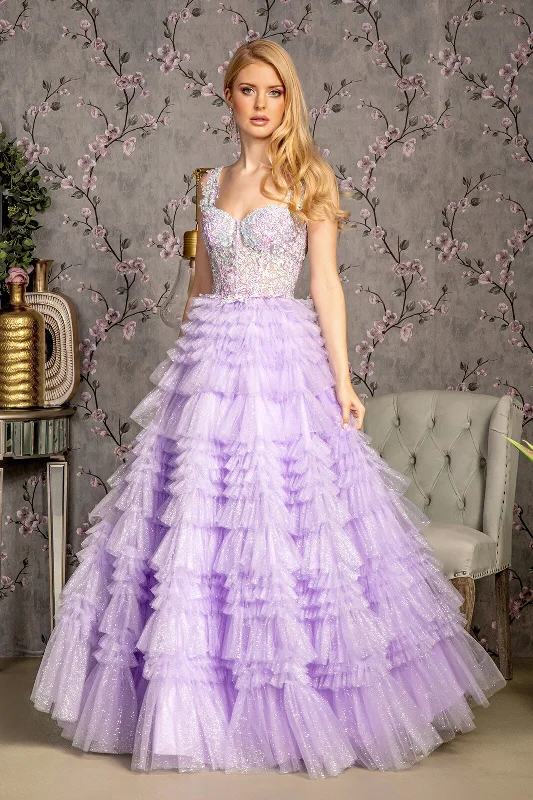 Long Glitter Formal Prom A Line Evening Dress