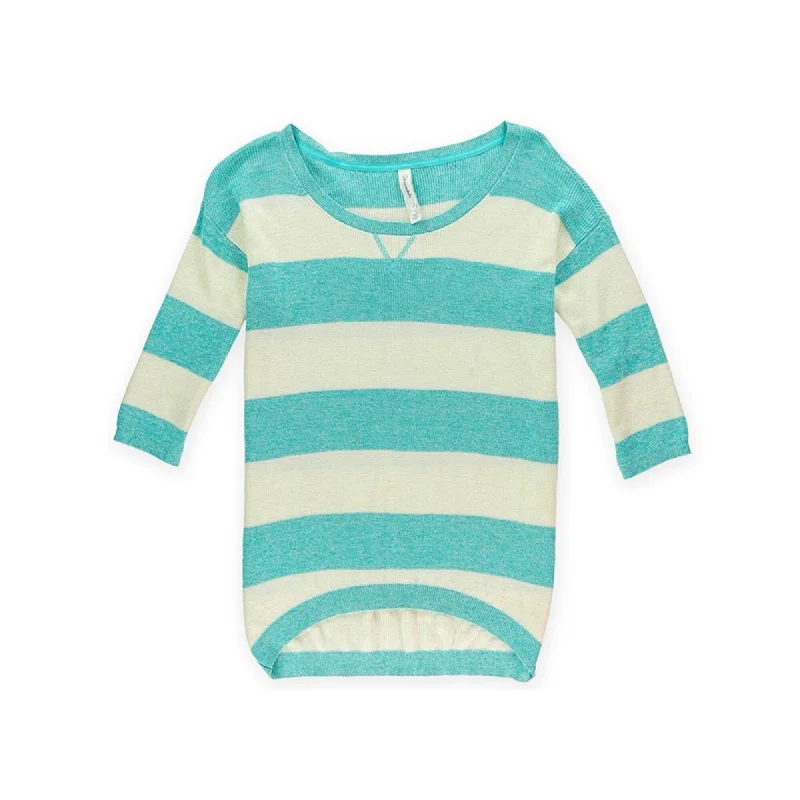 Aeropostale Womens Striped Ribbed Knit Sweater