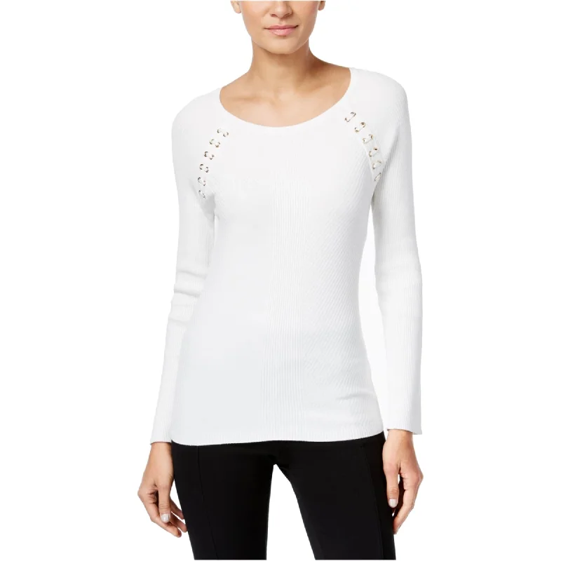 I-N-C Womens Lace-Up Knit Sweater