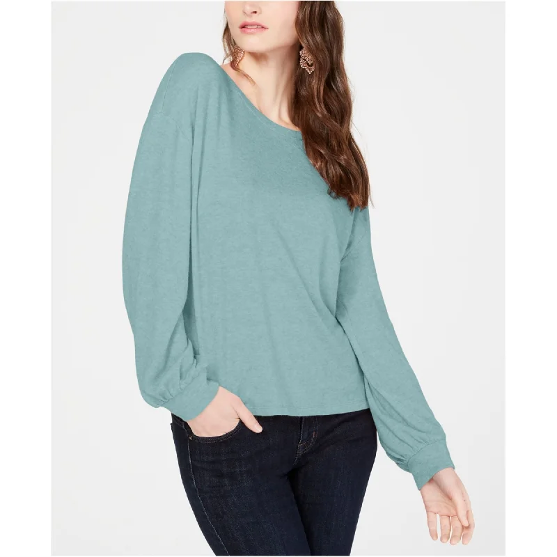 I-N-C Womens Solid Knit Sweater, Green, Large