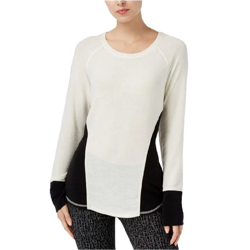 Rachel Roy Womens Colorblocked Knit Sweater, Off-White, Small