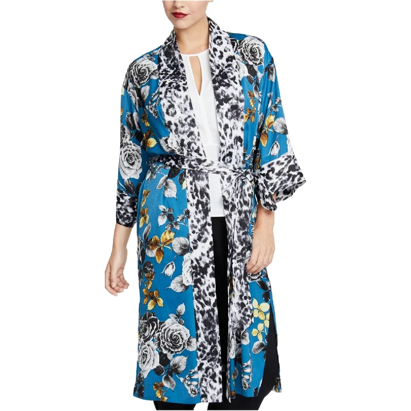 Rachel Roy Womens Floral Rebel Kimono Sweater