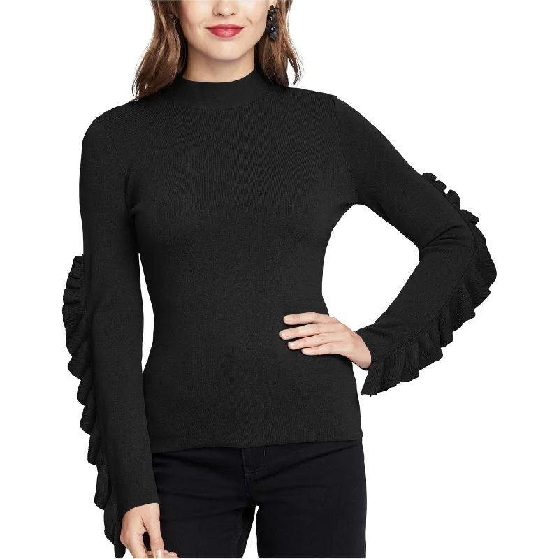 Rachel Roy Womens Ruffle-Sleeve Knit Sweater