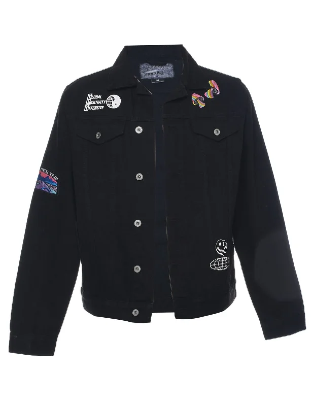 Black Denim Jacket - M