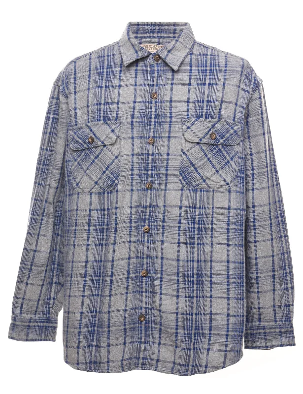 Checked Denim Shirt - XL