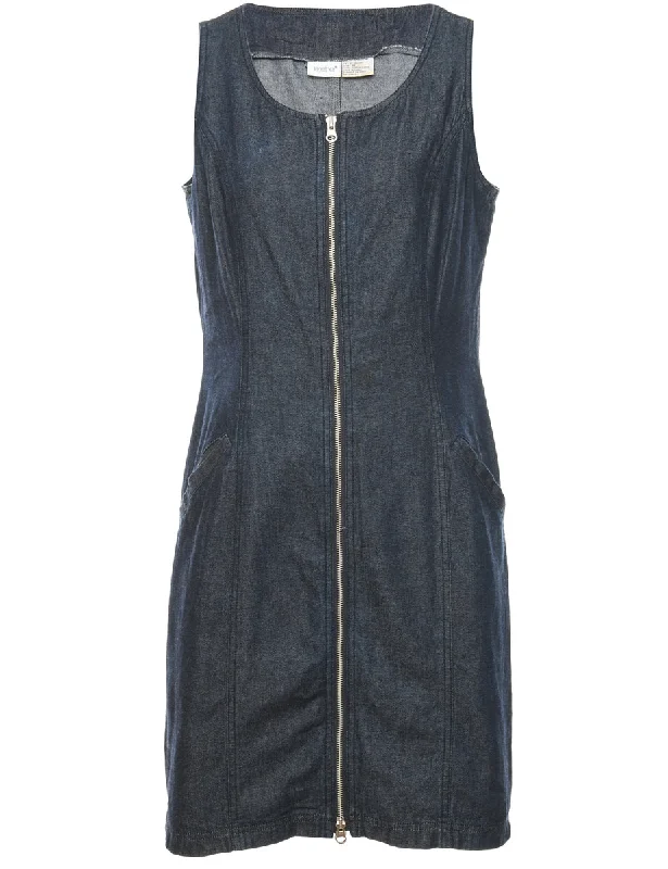 Dark Wash Denim Dress - M