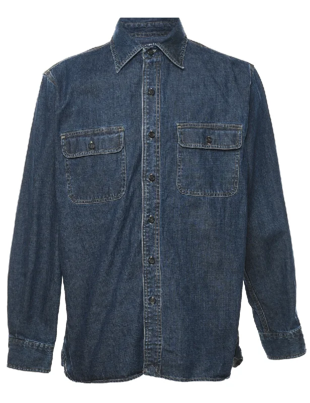 Dark Wash Denim Shirt - M