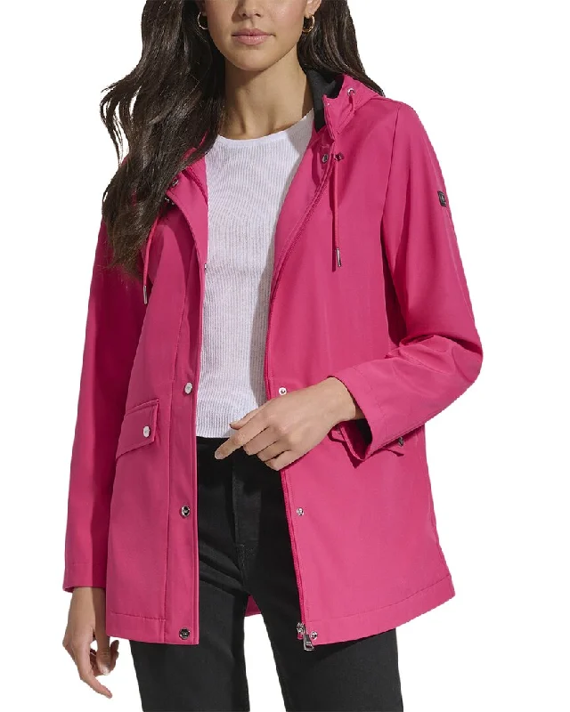 DKNY Hooded Rain Jacket