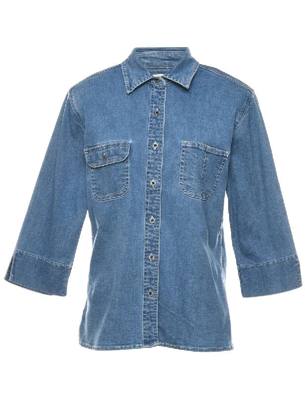 Light Wash Denim Shirt - M