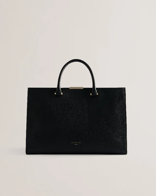 Rosane Bar Detail Medium Tote Bag Black