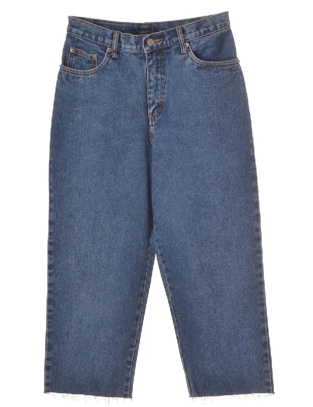 Label Carly Denim Cropped Frayed Jeans