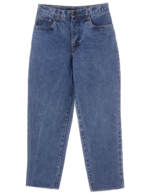 Label Carly Denim Cropped Frayed Jeans