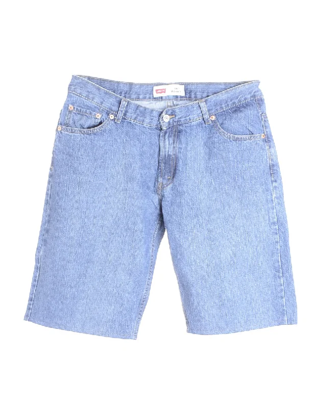 Label Hemmed Denim shorts