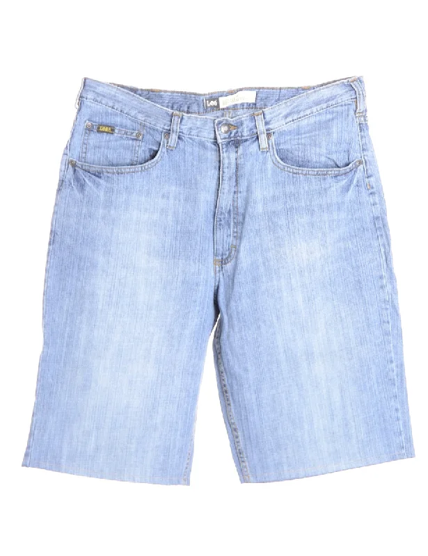 Label Hemmed Denim shorts