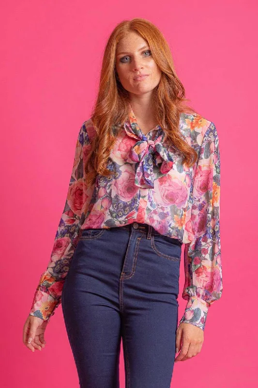 Annalee Bow Shirt Floral