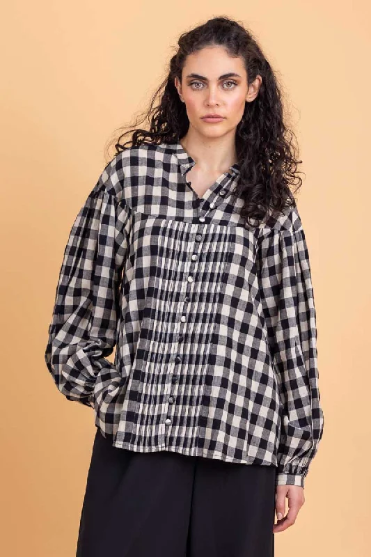 Lucia Shirt Beige Check