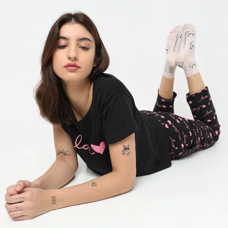 Regular Fit Printed Lounge T-Shirt