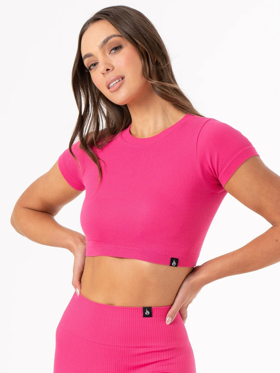 Ryderwear | Rib Seamless T-Shirt - Hot Pink