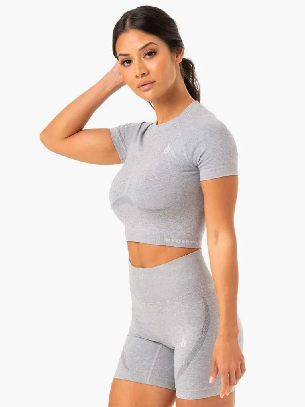 Ryderwear | Sculpt Seamless T-Shirt - Grey Marl