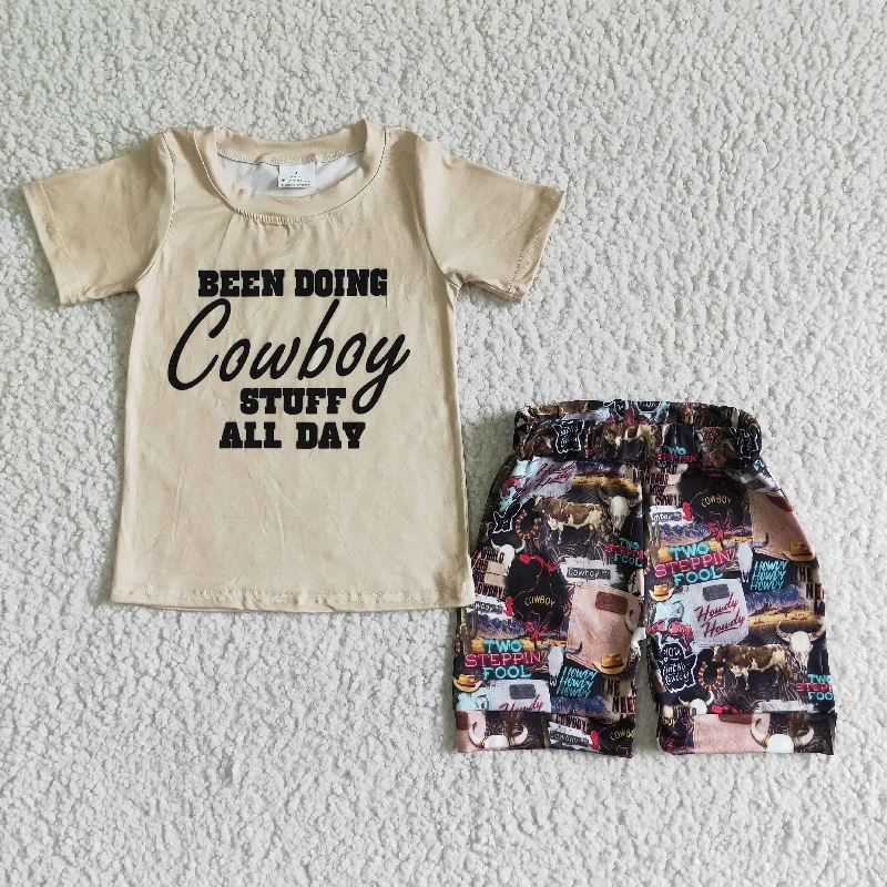 cowboy T-shirts Shorts Sets GSSO0017