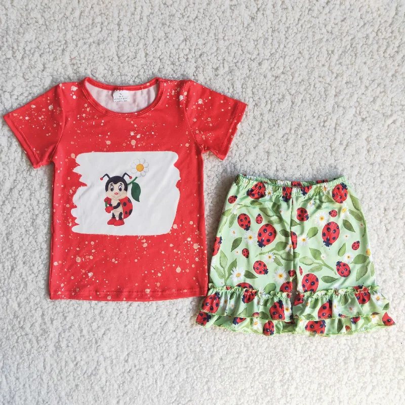 ladybug T-shirts Shorts Sets C13-2