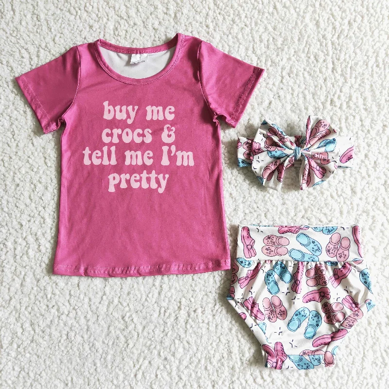 tell me i'm pretty t-shirt Bummie 3pcs Sets GBO0003