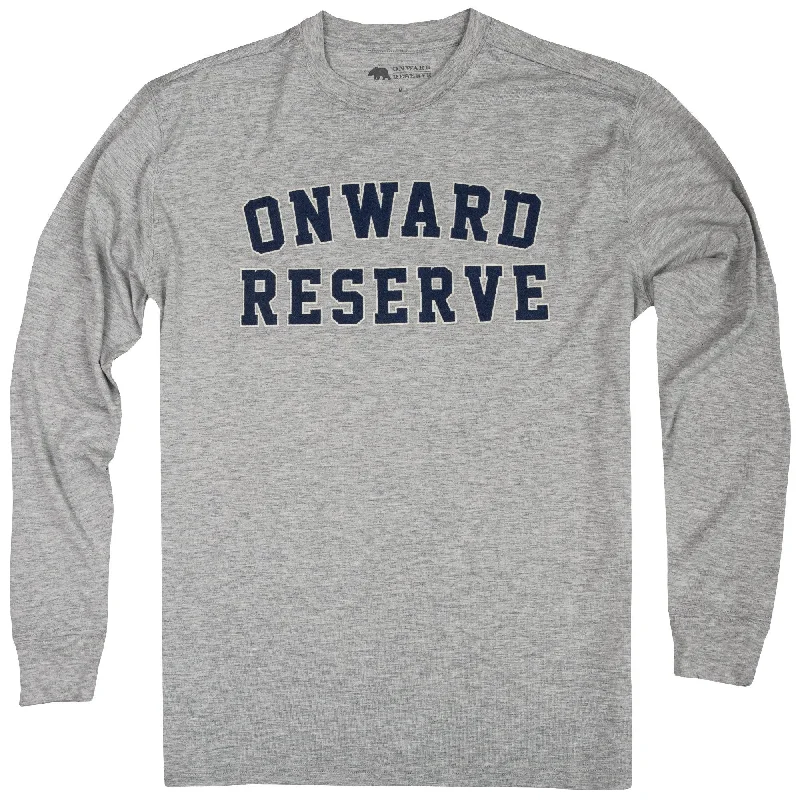 Onward Reserve Flocked Collegiate Long Sleeve Tee