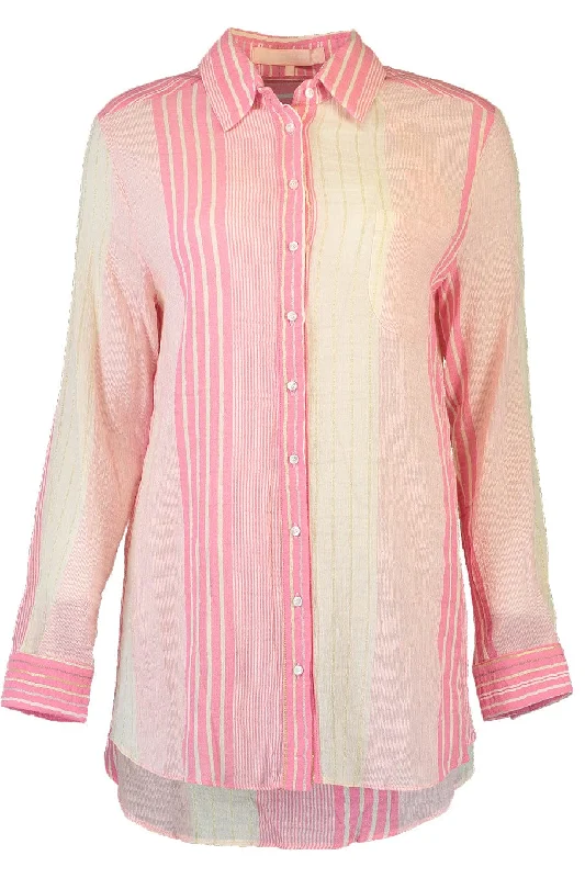 Born Long Sleeve Striped Button Down Blouse