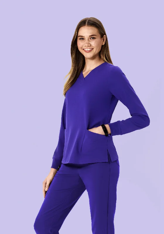 Long Sleeve 6 Pocket Top True Grape