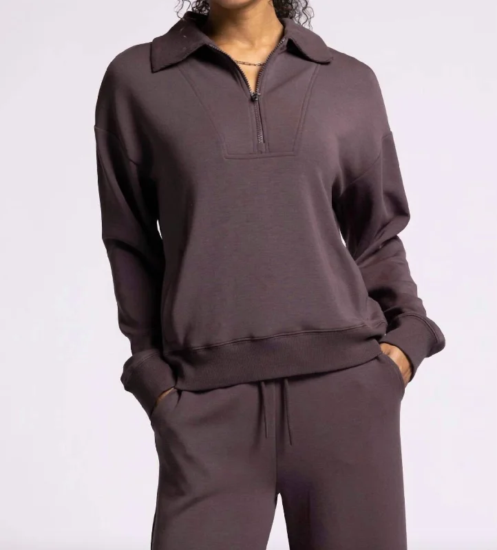 Monarch Long Sleeve Top In Raisin