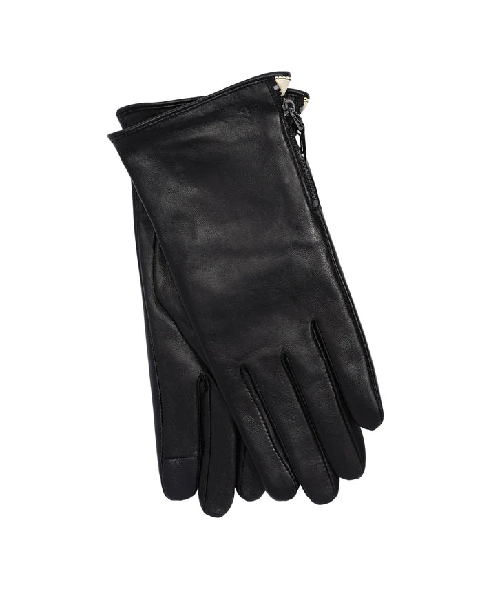 Echo Leather Gloves With Zipper