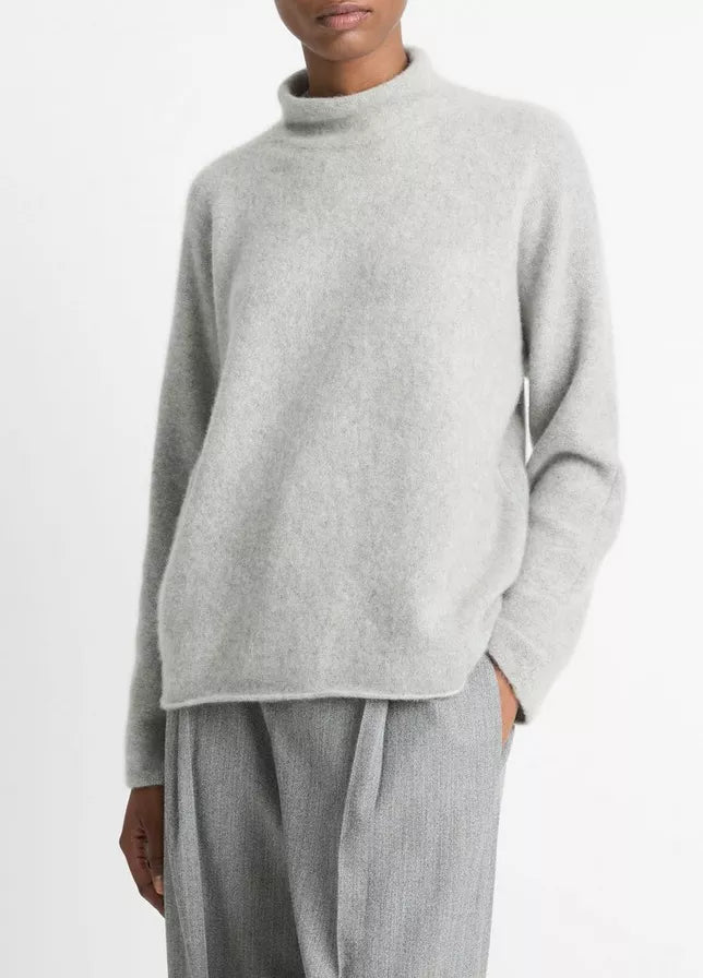 Vince Cashmere Boxy Turtleneck Sweater