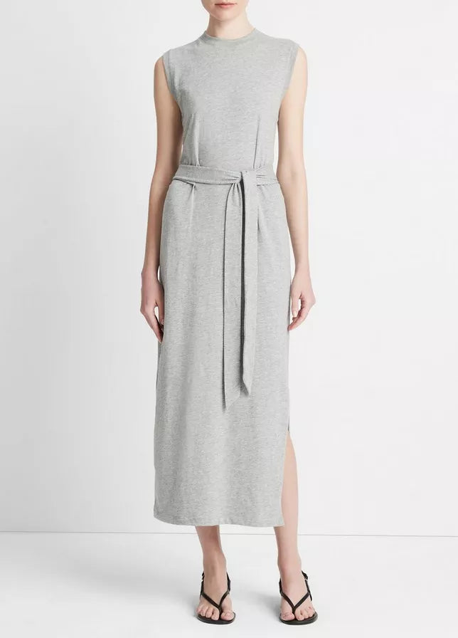 Vince Cotton Sleeveless Wrap Dress